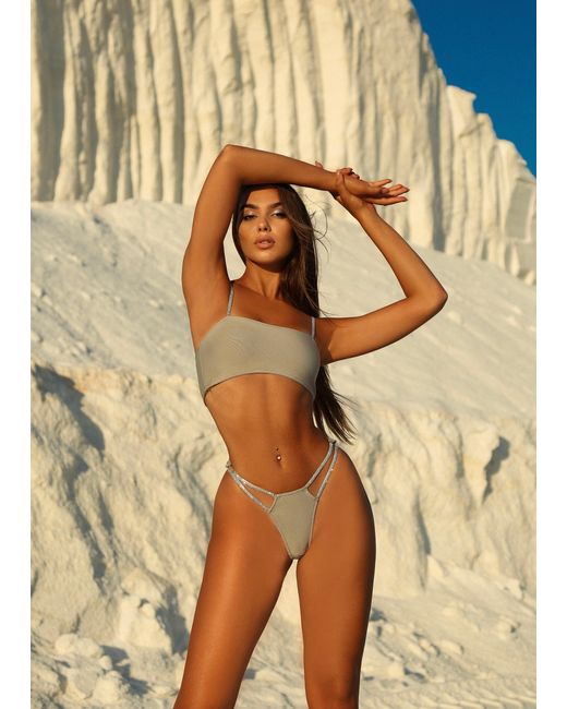 LemonLunar Natural The Koko Bandage Bikini Diamante Details