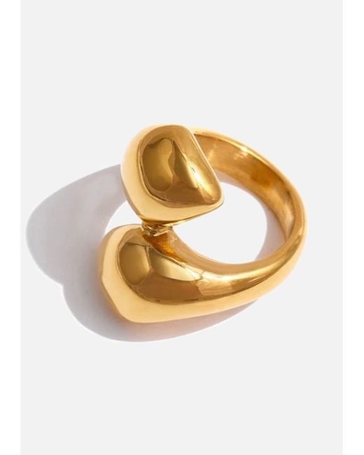 LemonLunar White 18K Plated Chunky Wrap Ring Certí X Lemonlunar