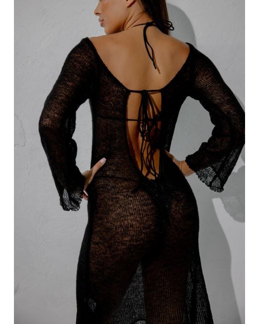 LemonLunar Black The Costana Mesh Dress