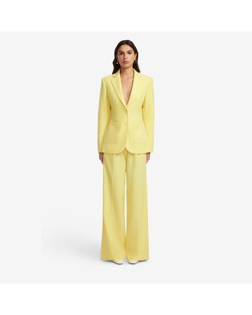 LEO LIN Yellow Vesper Fitted Blazer