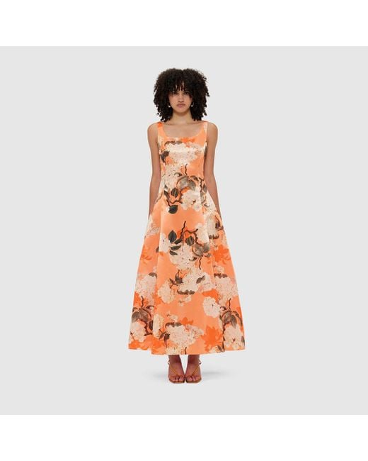 LEO LIN Orange Charlotte Maxi Dress