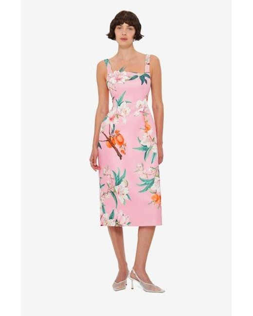 LEO LIN Red Larissa Midi Dress