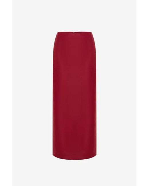LEO LIN Red Jing Maxi Skirt