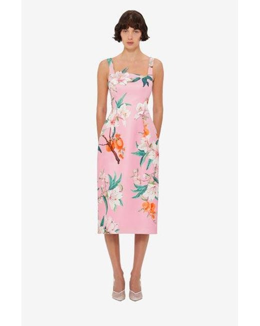 LEO LIN Red Larissa Midi Dress