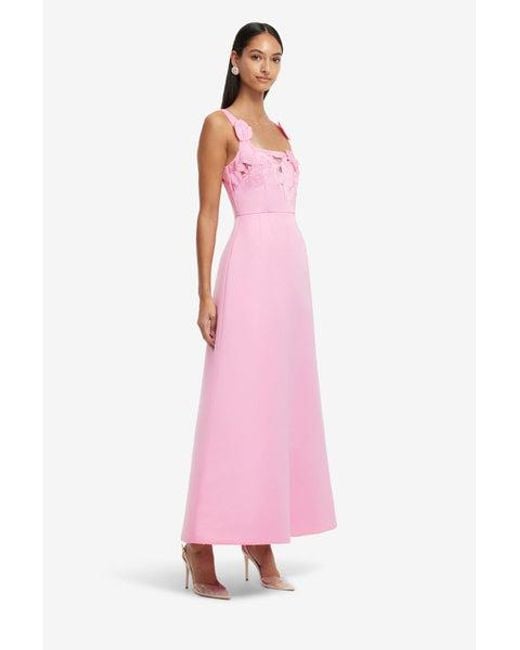 LEO LIN Rianne Appliqu Maxi Dress in Pink | Lyst