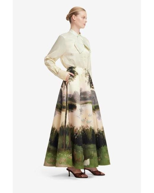 LEO LIN Green Cora Bow Blouse