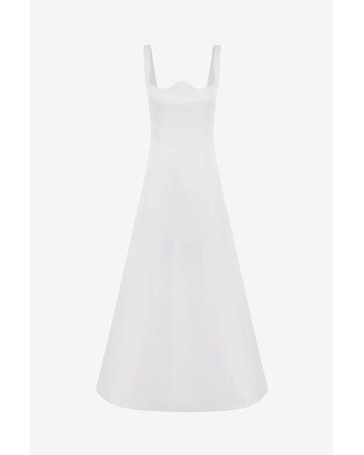 LEO LIN Odette Midi Dress in White | Lyst