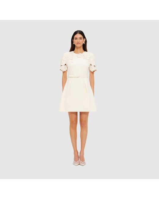 LEO LIN Aurelie Appliqu Short Sleeve Mini Dress in White | Lyst LEO LIN Aurelie Appliqu Short Sleeve Mini Dress in White | Lyst