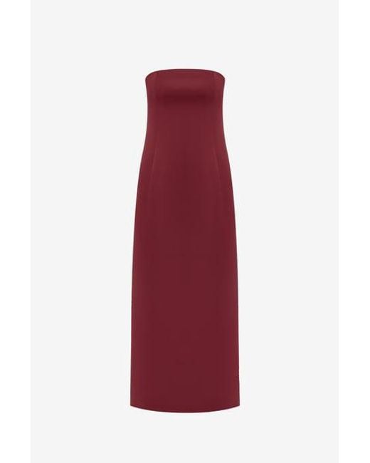 LEO LIN Red Rayna Bustier Maxi Dress