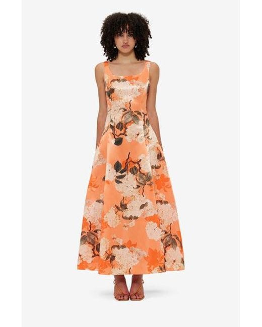 LEO LIN Orange Charlotte Maxi Dress