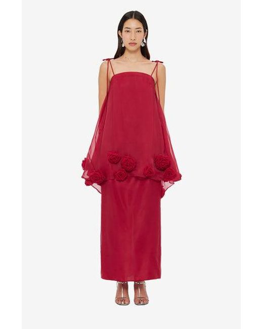 LEO LIN Red Jing Maxi Skirt