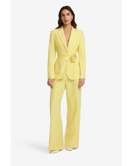 LEO LIN Yellow Vesper Fitted Blazer