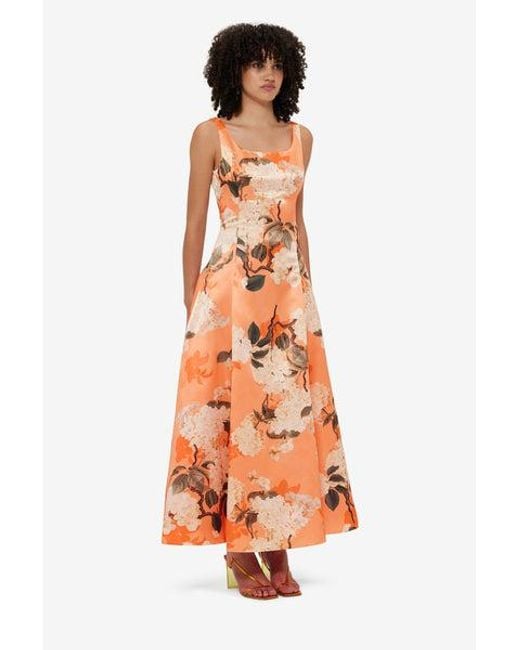 LEO LIN Orange Charlotte Maxi Dress