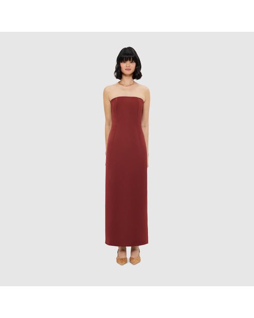 LEO LIN Red Rayna Bustier Maxi Dress