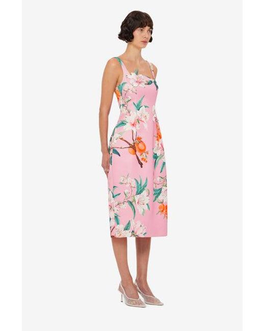 LEO LIN Red Larissa Midi Dress