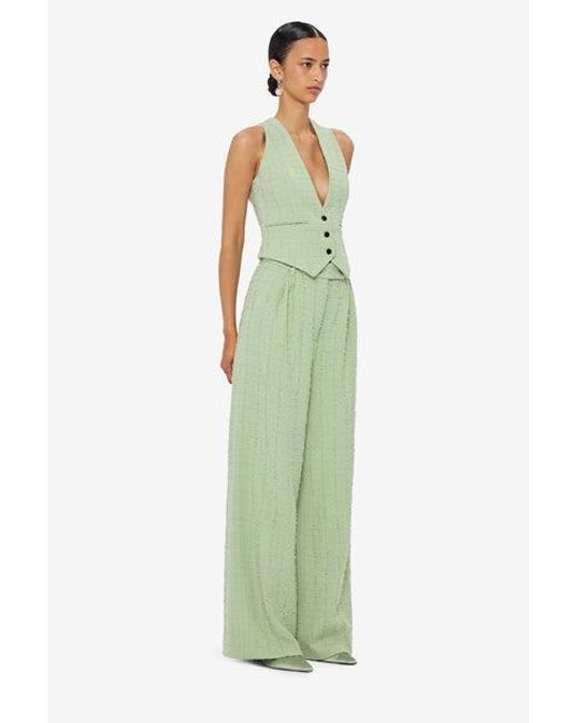 LEO LIN Green Anna-May Tweed Vest