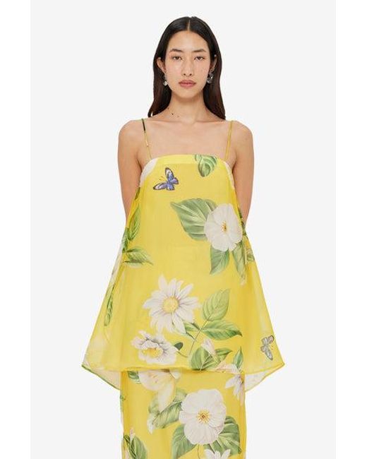 LEO LIN Yellow Sylvia Top
