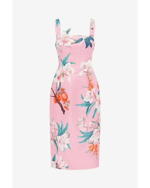 LEO LIN Red Larissa Midi Dress