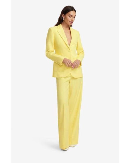 LEO LIN Yellow Vesper Fitted Blazer