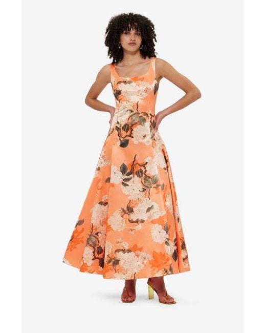 LEO LIN Orange Charlotte Maxi Dress