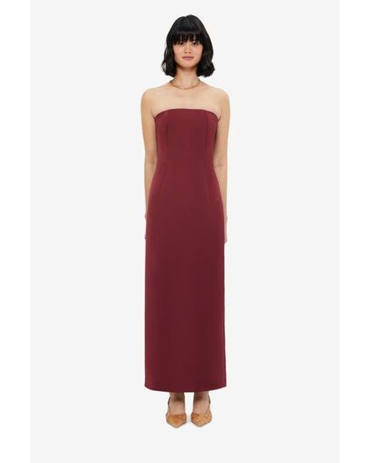 LEO LIN Red Rayna Bustier Maxi Dress
