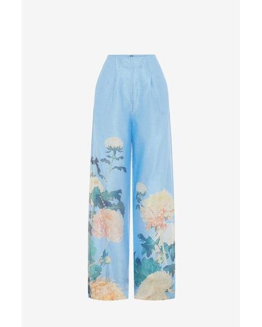 LEO LIN Blue Luisa Pants