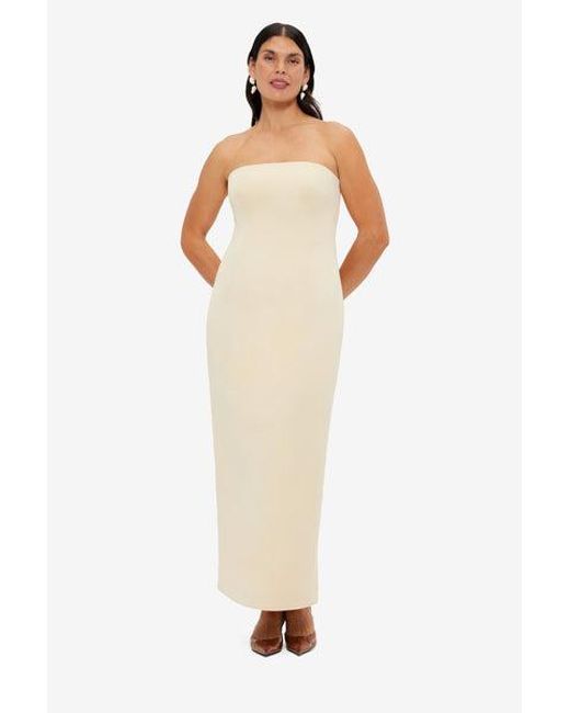 LEO LIN Rayna Bustier Maxi Dress in Natural | Lyst