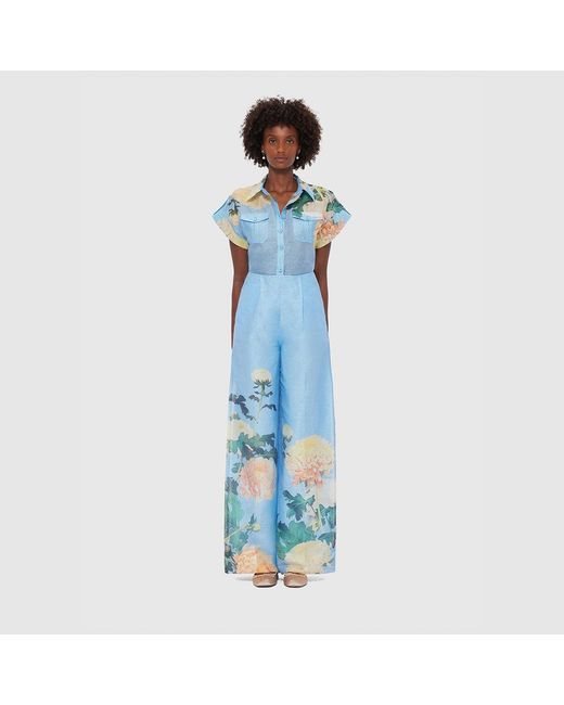 LEO LIN Blue Luisa Pants