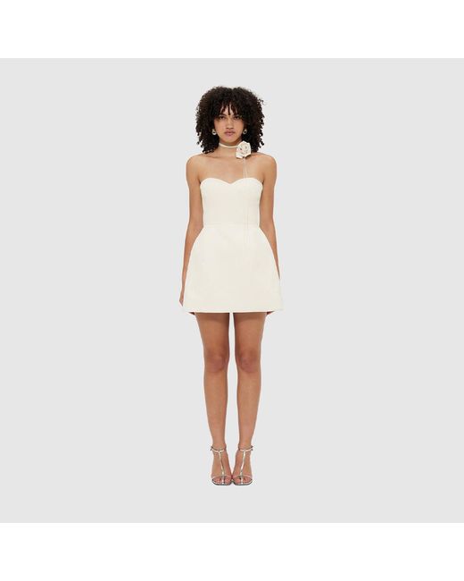 mini rosette dress Madalyn Rosette Cutout Halter Bodycon Mini Dress • American Threads Women's Boutique Red / L
