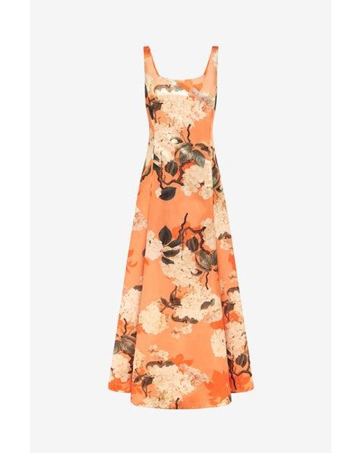 LEO LIN Orange Charlotte Maxi Dress