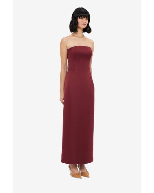 LEO LIN Red Rayna Bustier Maxi Dress