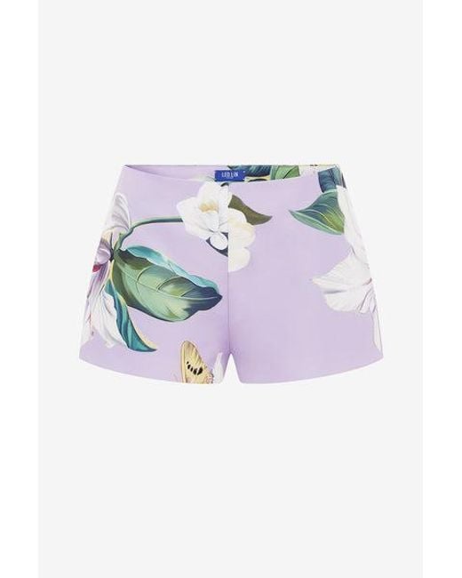 LEO LIN Blue Olivianne Shorts