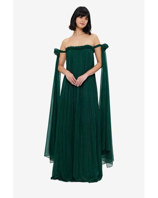 LEO LIN Camilla Draped Floor Length Dress in Green | Lyst LEO LIN Camilla Draped Floor Length Dress in Green | Lyst
