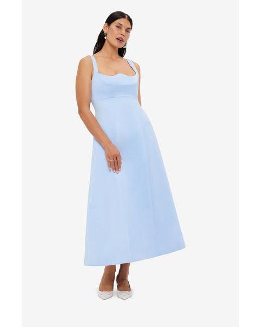 LEO LIN Odette Midi Dress in Blue | Lyst