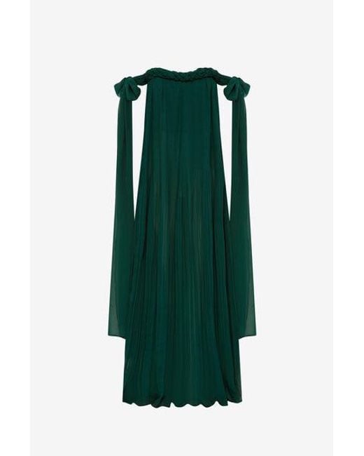 LEO LIN Camilla Draped Floor Length Dress in Green | Lyst