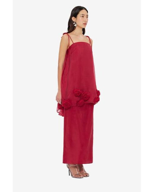 LEO LIN Red Jing Maxi Skirt
