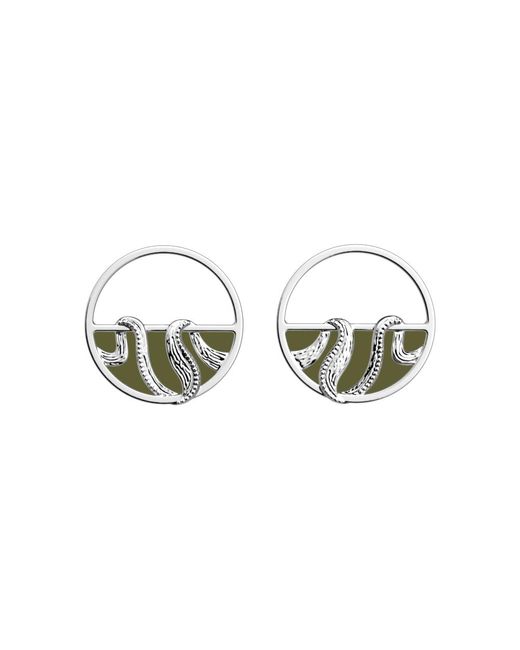 Boucles d'oreilles Drapé Les Georgettes en coloris Metallic