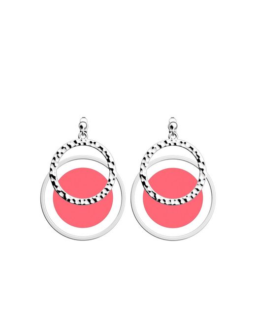 Boucles d'oreilles Pure Martelée Les Georgettes en coloris Red