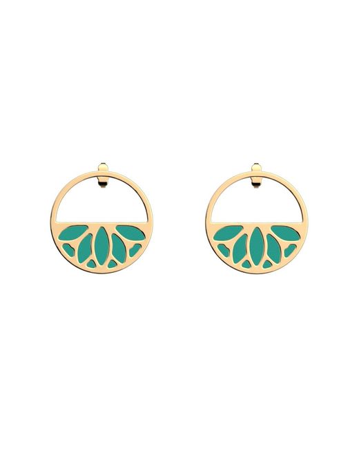 Boucles d'oreilles Lotus Les Georgettes en coloris Green