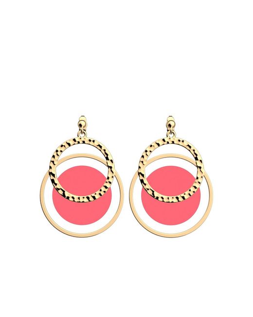 Boucles d'oreilles Pure Martelée Les Georgettes en coloris Red