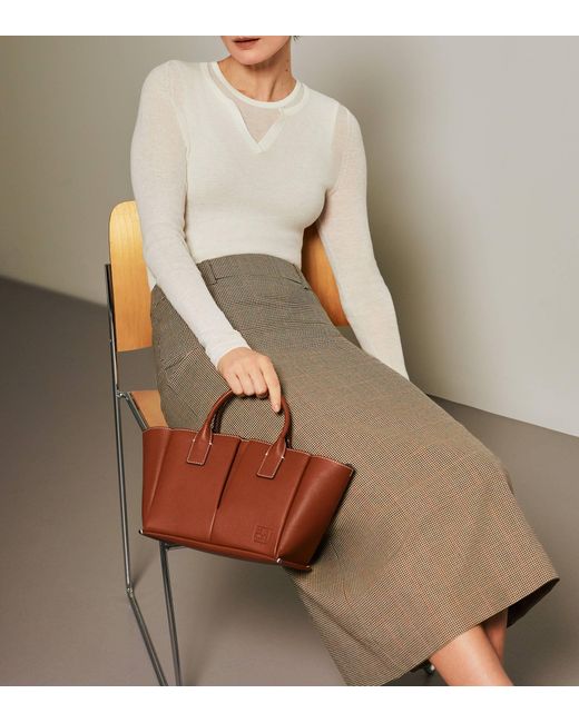 Le Tanneur Pink Kleine Handtasche Elena Aus Genarbtem Leder