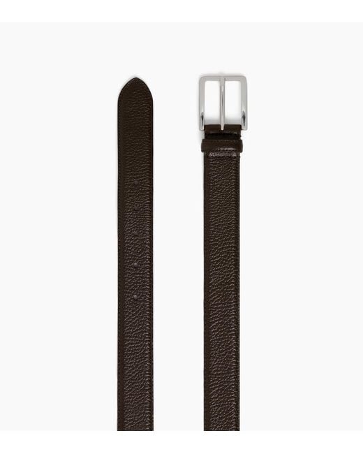 Le Tanneur Brown Belt With Rectangular Buckle for men