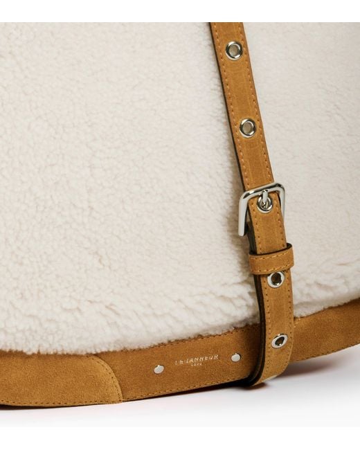 Le Tanneur White Ella Medium Hobo Bag