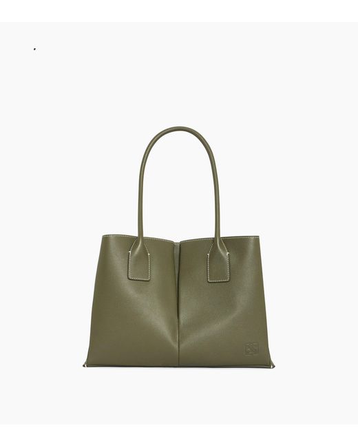 Le Tanneur Green Elena Large Tote Bag
