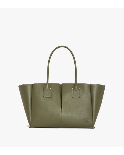 Le Tanneur Green Elena Large Tote Bag