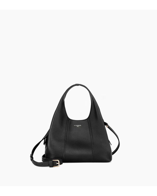 Le Tanneur Black Kleine Handtasche Juliette Aus Genarbtem Leder