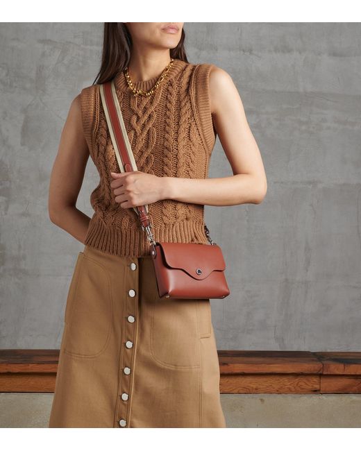 Le Tanneur Sans Couture Pouch With Flap And Detachable Shoulder Straps in Brown Lyst