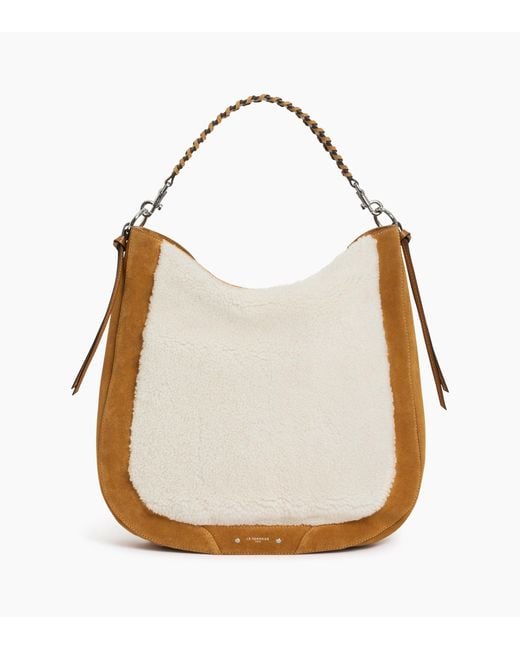 Le Tanneur White Ella Medium Hobo Bag