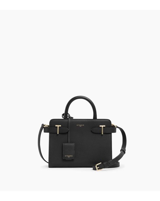 Le Tanneur Black Kleine Handtasche Emilie Aus T-Signaturleder Mit Trageriemen