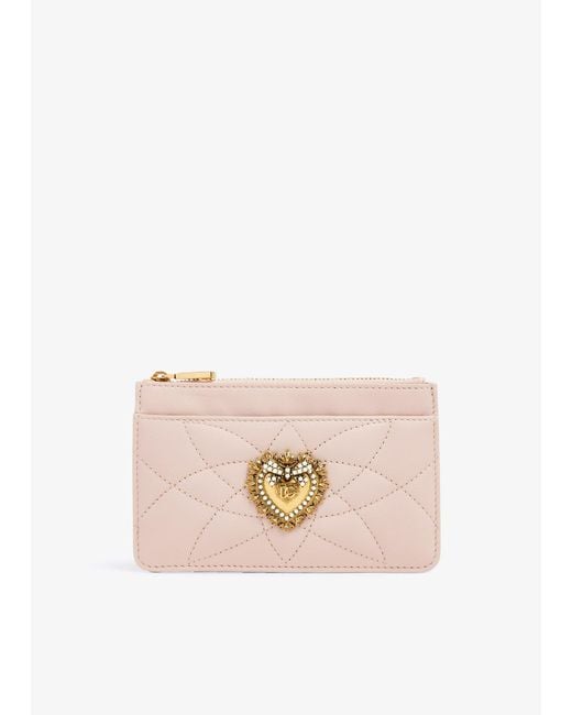 Dolce & Gabbana Natural Medium Devotion Card Holder